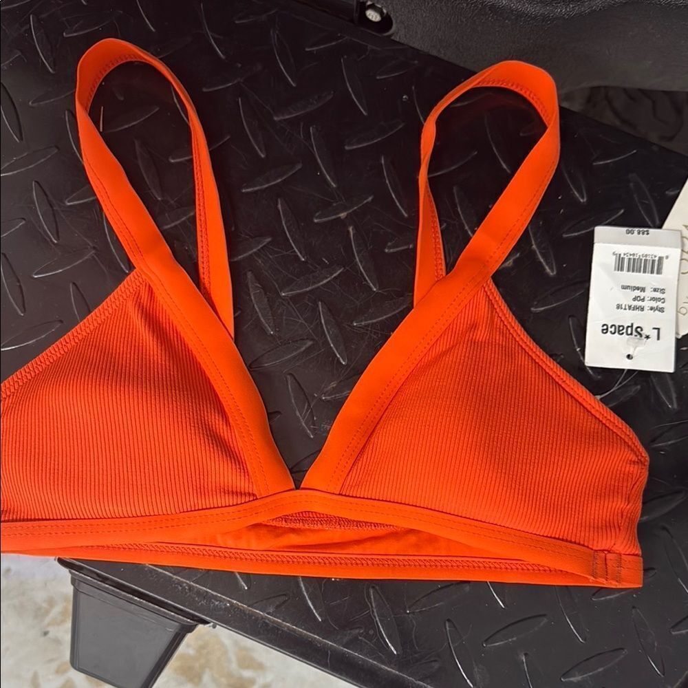L*Space Vibrant Orange Bikini Top